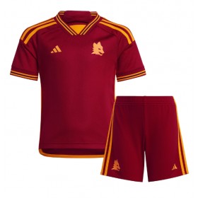 Baby Fußballbekleidung AS Roma Heimtrikot 2023-24 Kurzarm (+ kurze hosen)